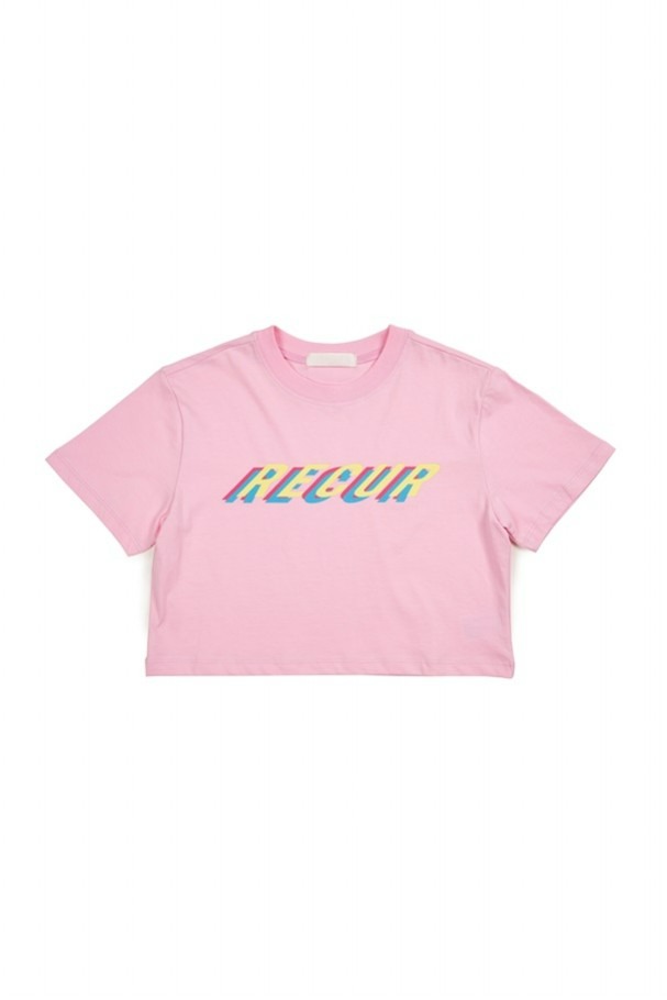 Multi Color Crop T-Shirt_Baby pink