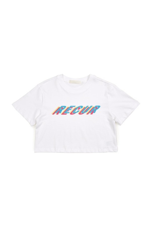 Multi Color Crop T-Shirt_White