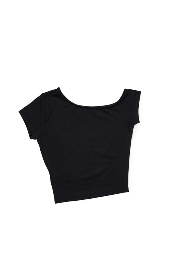 One Shoulder T-Shirt_Black
