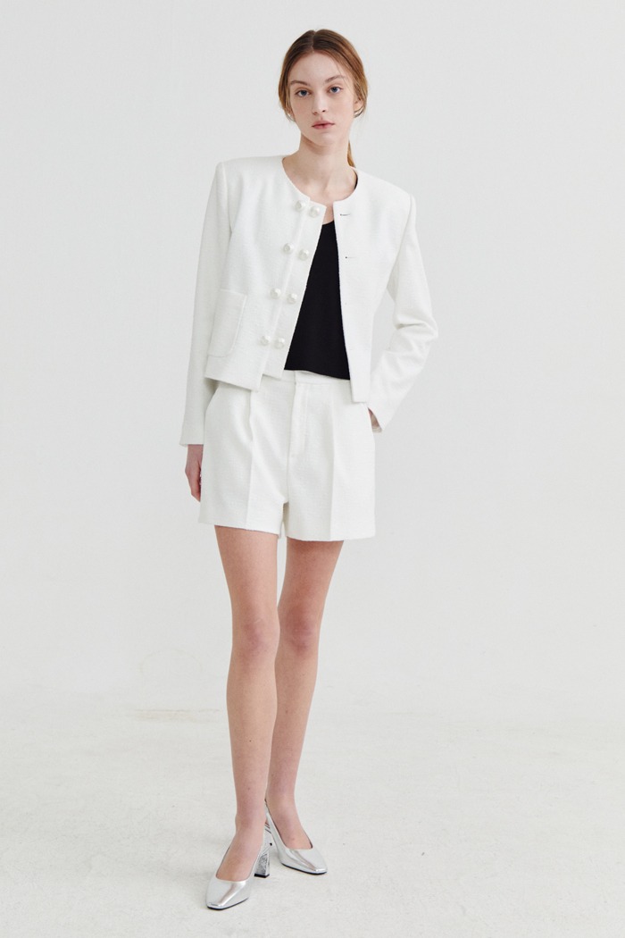 Aileen tweed jacket_White